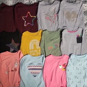 Cat and Jack Long Sleeve Tops Lot 5T